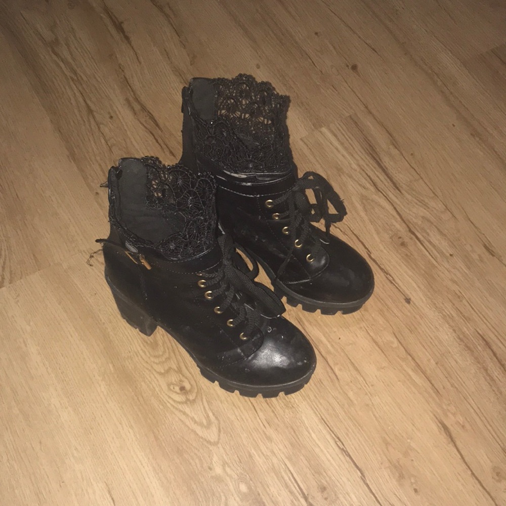 Black gothic boots